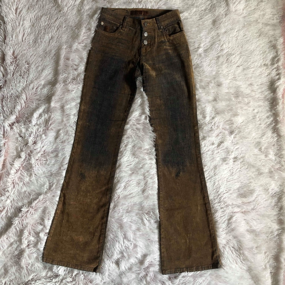 Bongo Orange Wash Suede Jeans
